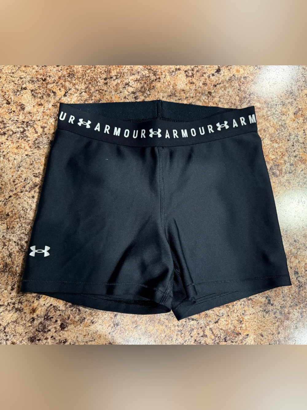 Under Armour Black Women’s Performance Bike Shorts with Branded Waistband